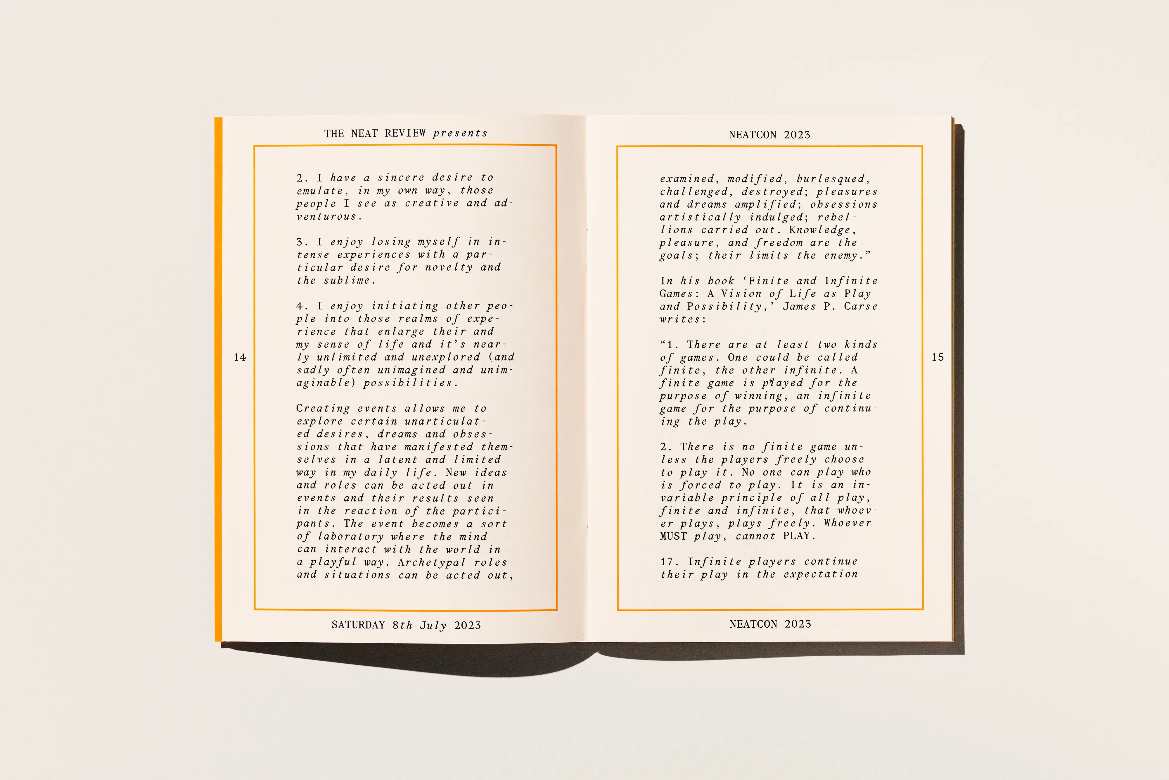 NEATCON Notes
