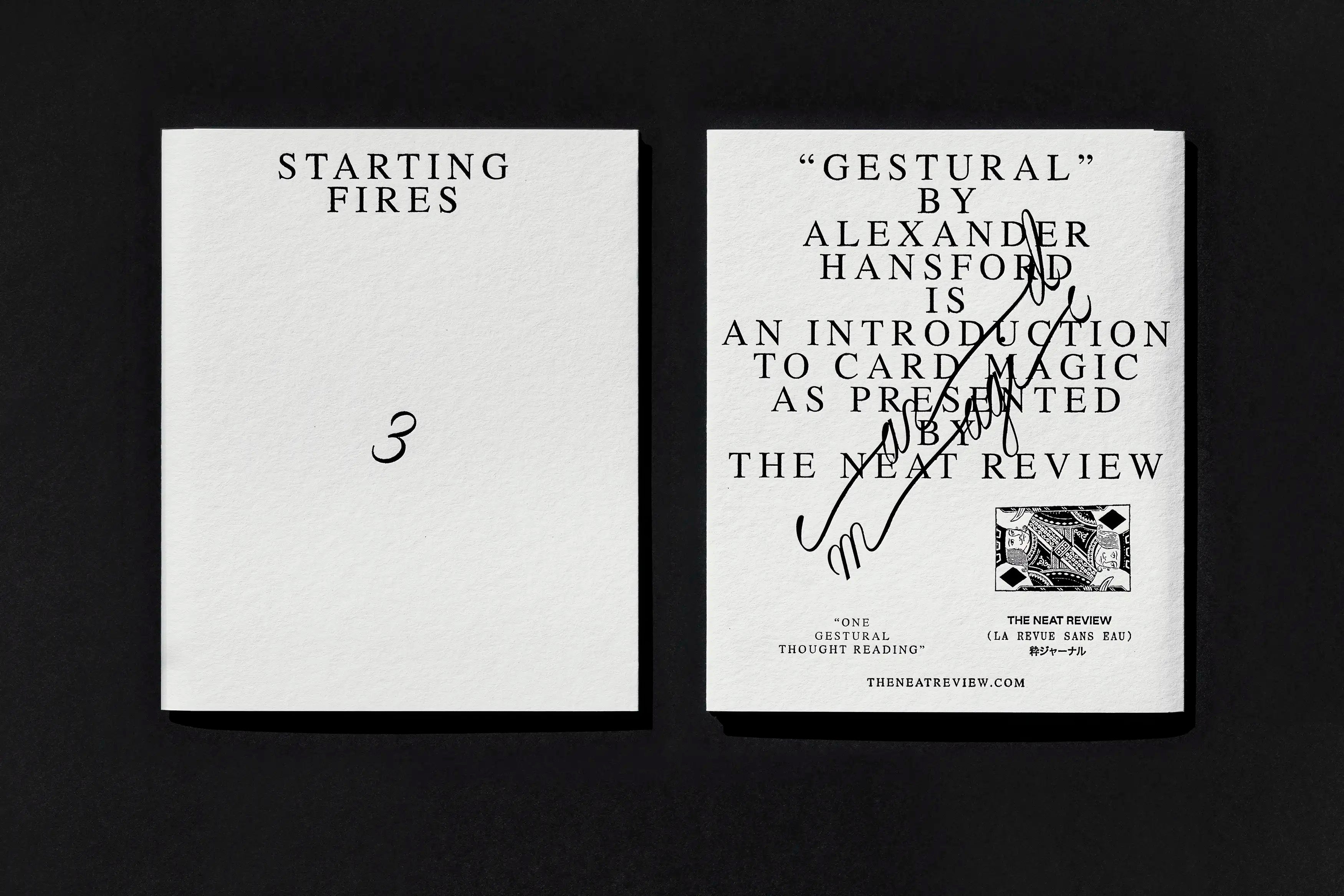 Starting Fires 3 "GESTURAL": An Introduction to Card Magic