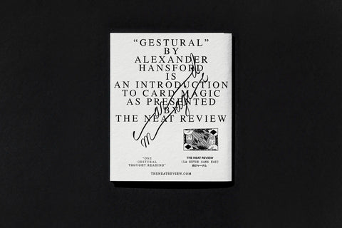 Starting Fires 3 "GESTURAL": An Introduction to Card Magic