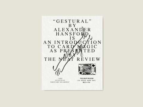 Starting Fires 3 "GESTURAL": An Introduction to Card Magic