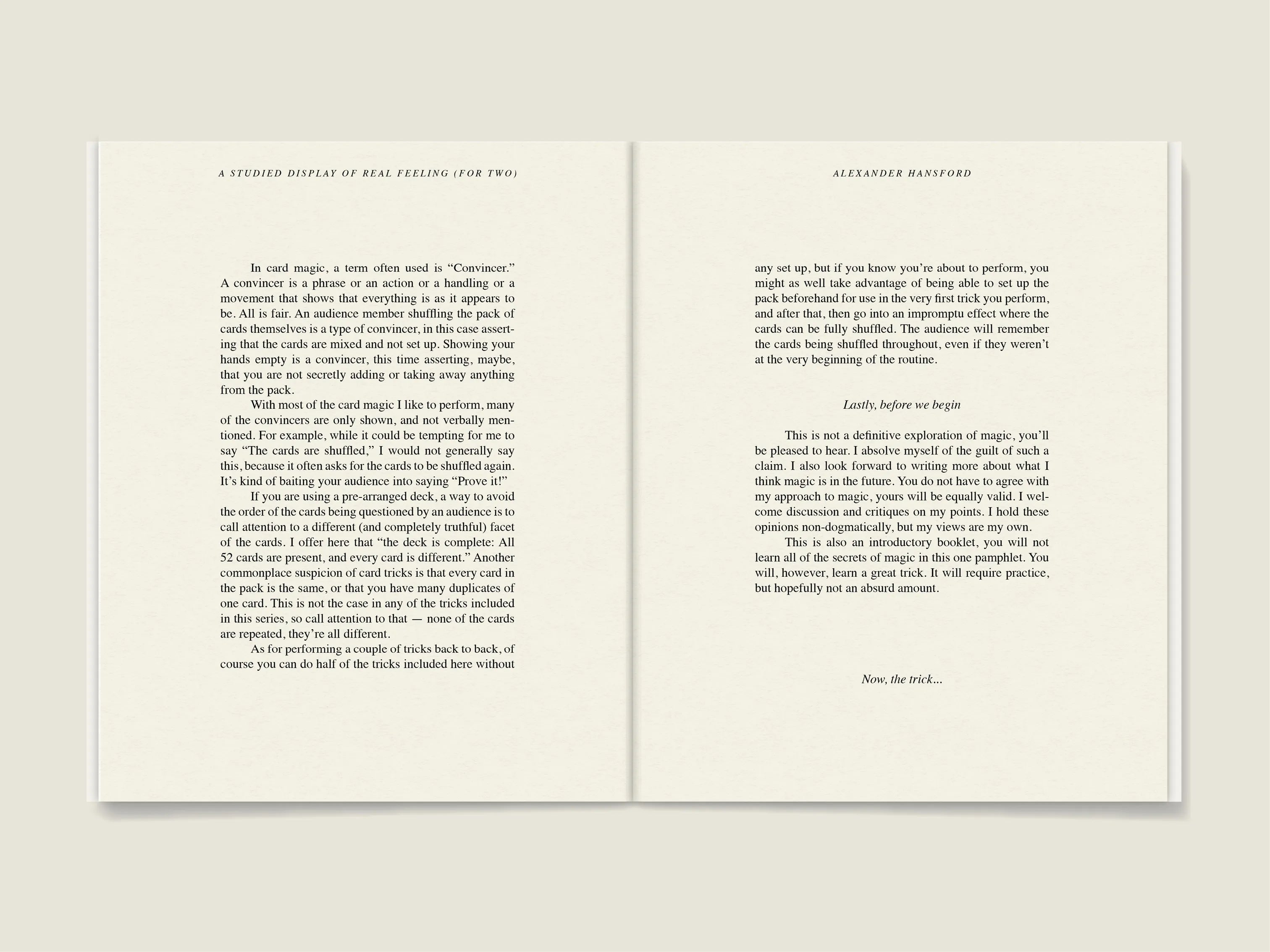 Starting Fires 1 "REAL": An Introduction to Card Magic