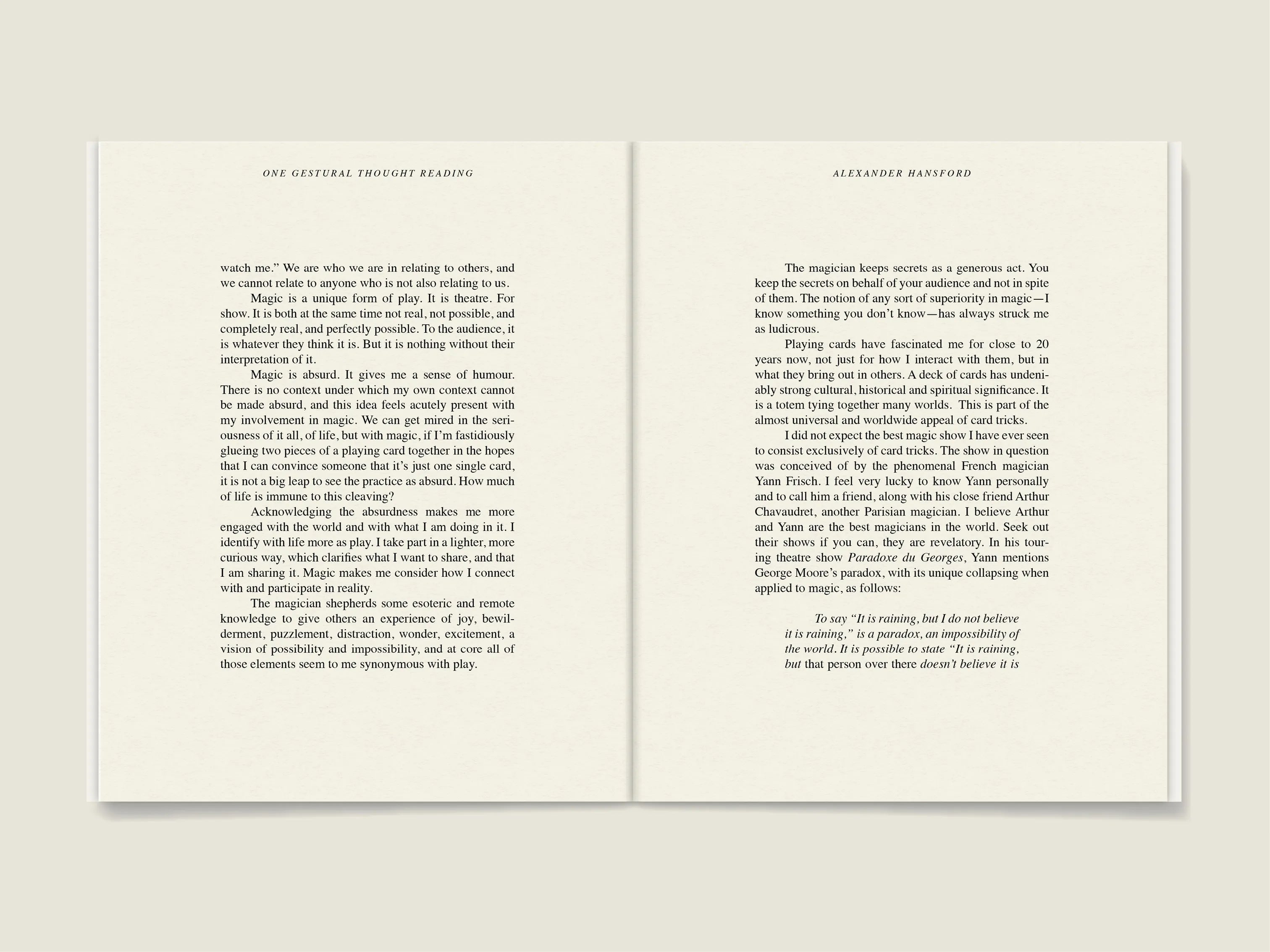 Starting Fires 3 "GESTURAL": An Introduction to Card Magic